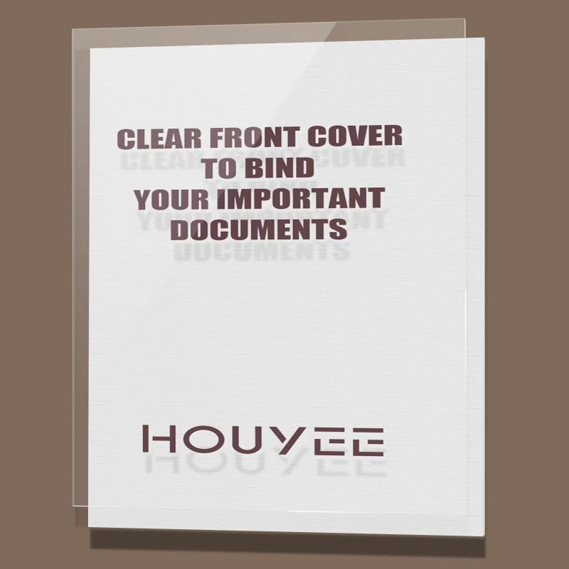 HOUYEE 200 حزمة 6 مل من أغطية العرض التقديمي البلاستيكية، أغطية تقارير شفافة للتجليد، 8-1/2 × 11 بوصة، حجم الحروف - Image 2